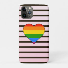 Moderner Rainbow Heart Gay Pride Custom Case