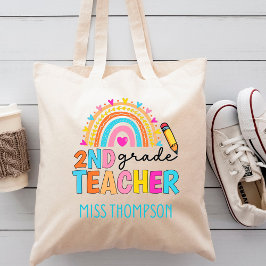 Moderner Rainbow-Lehrer Personalisiert Tragetasche