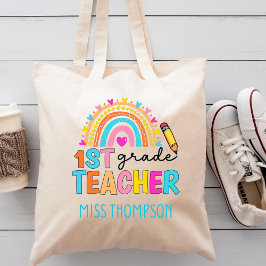 Moderner Rainbow-Lehrer Personalisiert Tragetasche