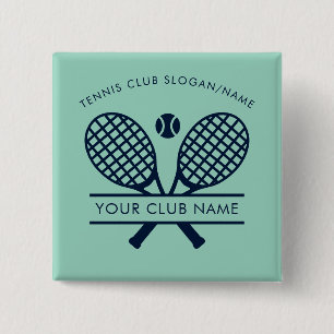 Moderner Rasen-Tennis-Club-Name-Team-Trainer Button