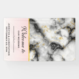 Moderner, rauchiger grauer Marmor mit goldfarbener Banner