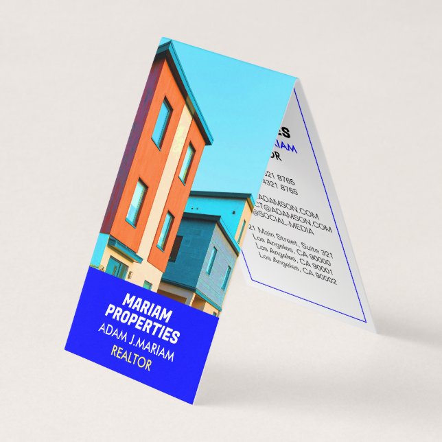 Moderner Real Anwesen Agent (QR Foto) Alt Visitenkarten (Vorderseite)