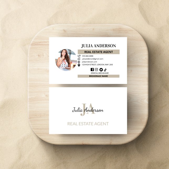 Moderner Real Anwesen Marketing Business Realtor Visitenkarte (Von Creator hochgeladen)