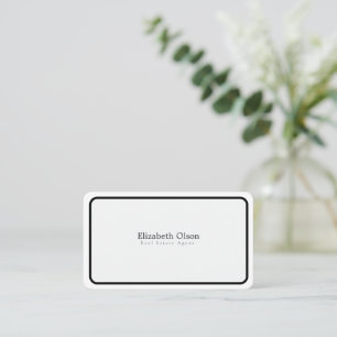 Moderner Realtor Werbe- schwarz weiß elegant Visitenkarte