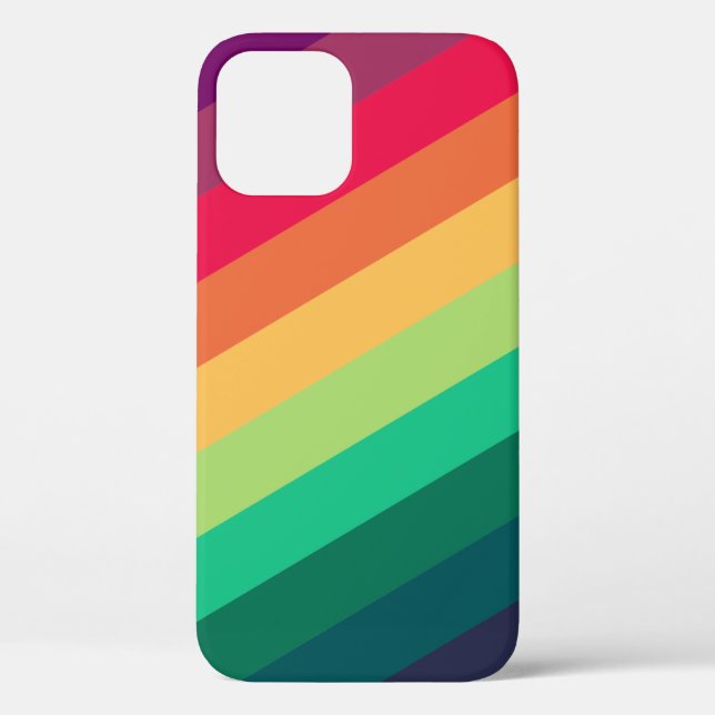 Moderner Regenbogen | Farbiger LGBT-Gay Pride Case-Mate iPhone Hülle (Rückseite)
