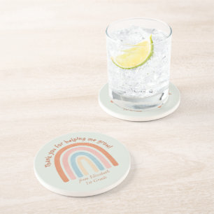 Moderner Regenbogenlehrer Danke Getränkeuntersetzer