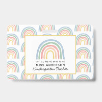 Moderner Regenbogenlehrer dankt Ihnen für ein Gesc