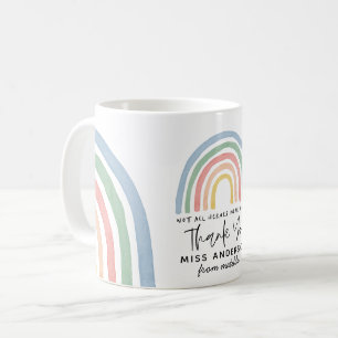 Moderner Regenbogenlehrer dankt Ihnen für Ihr Ges Kaffeetasse