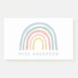 Moderner Regenbogenlehrer dankt Ihnen für Ihr Ges Post-it Klebezettel