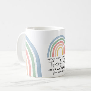 Moderner Regenbogenlehrer dankt Ihnen für Ihr Gesc Kaffeetasse