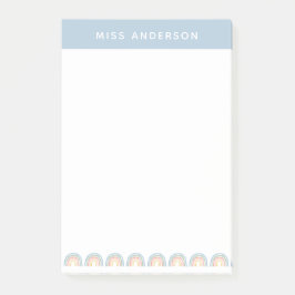 Moderner Regenbogenlehrer dankt Ihnen für Ihr Gesc Post-it Klebezettel