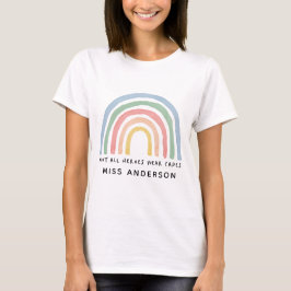 Moderner Regenbogenlehrer dankt Ihnen für Ihr Gesc T-Shirt