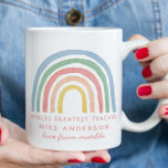 Moderner Regenbogenlehrer dankt Ihnen für Ihr Gesc Tasse<br><div class="desc">Moderner Regenbogenlehrer dankt Ihnen für Ihr Geschenk. Du bist mein Held-Lehrer. Nicht alle Helden tragen Kappen. Schönes nachdenkliches Geschenk.</div>