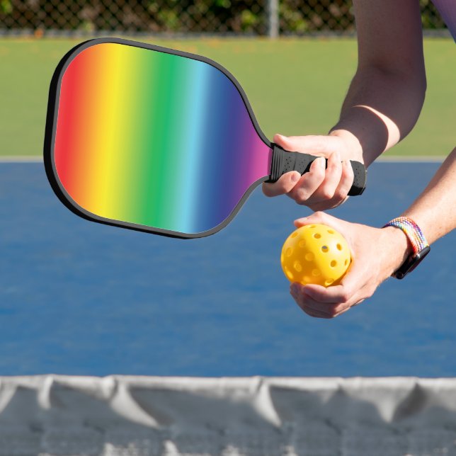 Moderner Regenbogenverlauf Lgbtq-Gay Pride Pickleball Schläger (InSitu)