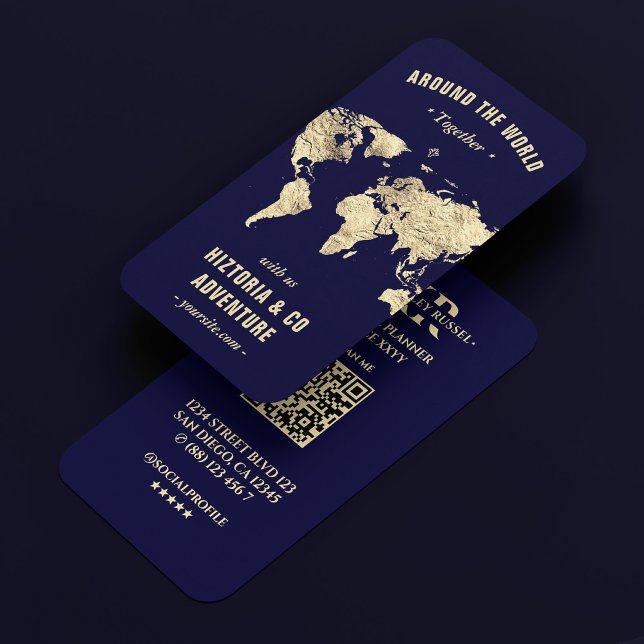 Moderner Reiseplaner Gold World Map Midnight Blue Visitenkarte (https://www.zazzle.com/modern_travel_planner_gold_world_map_midnight_blue_business_card-256057868347)