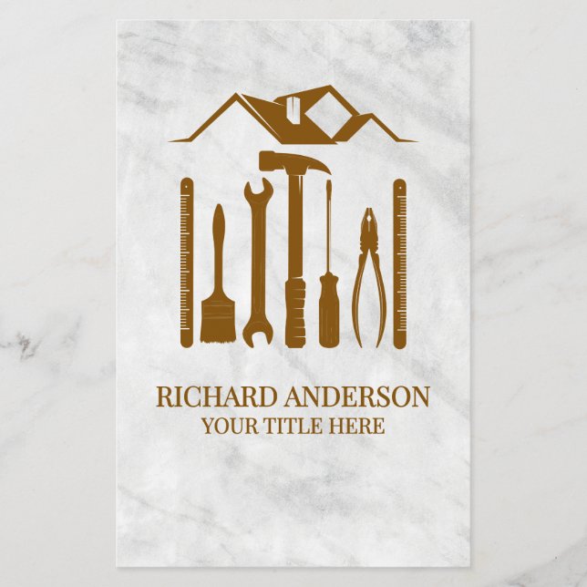 Moderner Reparaturservice für Auto aus weißem Marm Flyer (Vorne)