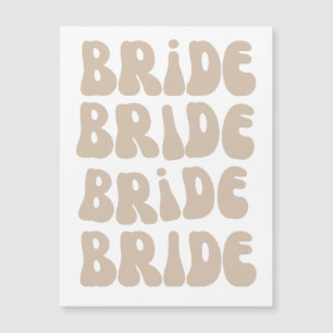 Moderner Retro Bridge Junggeselinnen-Abschied Vint Magneteinladung