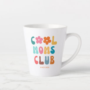 Moderner Retro Cool Moms Club Vintag Groovy Daisy Milchtasse