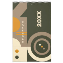 Moderner Retro Earth Tone Geometric 2023 Calendar
