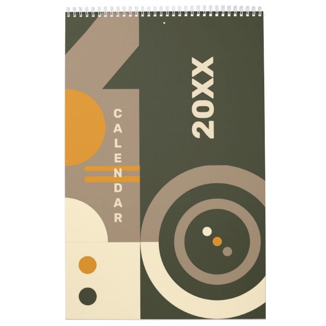 Moderner Retro Earth Tone Geometric 2023 Calendar Kalender (Titelbild)