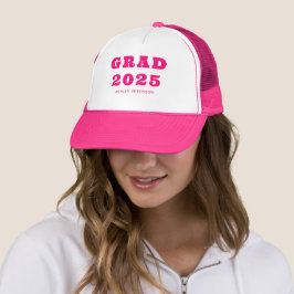 Moderner Retro-Fett-Typografie Hot Pink-Abschluss Truckerkappe