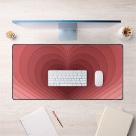 Moderner Retro Funky Red Pink Herzschrittschuh Mat Schreibtischunterlage