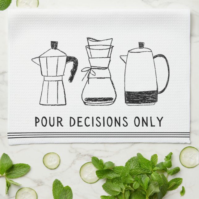 Moderner Retro-Kaffee Lover Perkolator Pour-Entsch Geschirrtuch (Gefaltet)