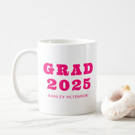 Moderner Retro Pink Fett Typografie-Abschluss Kaffeetasse