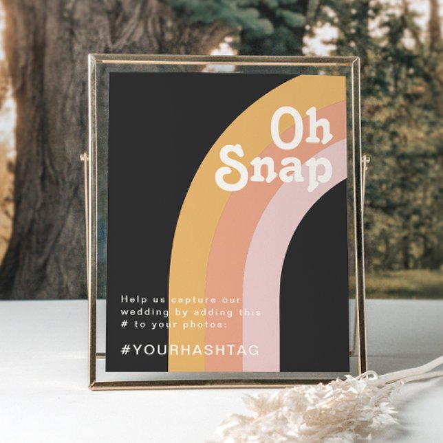 Moderner Retro-Regenbogen der 70er Jahre | Dark Oh Poster (Von Creator hochgeladen)