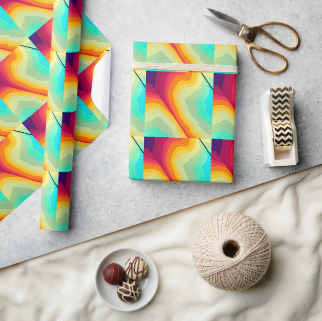Moderner, rissiger, bunter Stylist  Geschenkpapier (Kunsthandwerk)