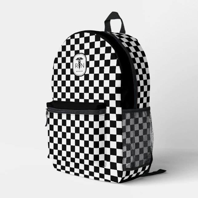 Moderner RN-Abschluss für Krankenschwestern Person Bedruckter Rucksack (Rückseitige Ecke Rechts)