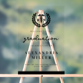 Moderner RN Nursing School Abschluss Begrüßungszei Acrylschild
