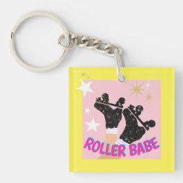 Moderner Roller Babe Skater Derby Skaten Gift Schlüsselanhänger
