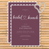 Moderner romantischer Minimal Burgundy Bridal Brun