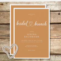 Moderner romantischer Minimal Rust Bridal Brunch