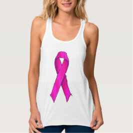 Moderner rosa Bow für Brustkrebs Tank Top