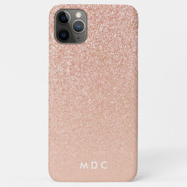 Moderner rosa, gürteliger personalisierter Glitzer Case-Mate iPhone Hülle