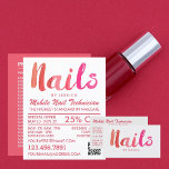 Moderner rosa Nageltechniker, Nail Salon Flyer<br><div class="desc">Moderner rosafarbener Nageltechniker,  Nail Salon Werbe-Flyer im Business Card Store.</div>