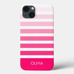 Moderner rosa Ombre Personalisierter Name Case-Mate iPhone Hülle