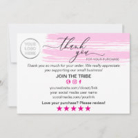 Moderner Rosa Online-Shop Danke Kleinunternehmen
