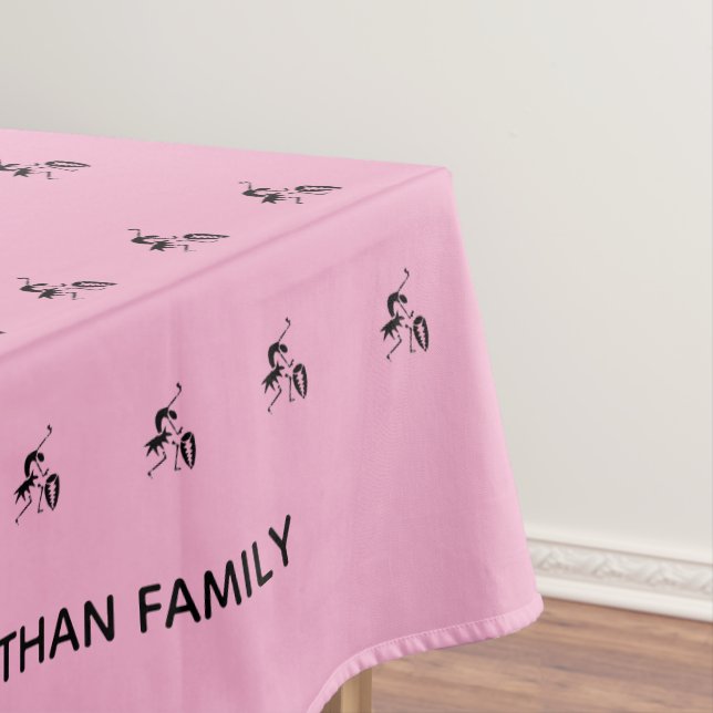Moderner rosa, schwarze Silhouette afrikanischer D Tischdecke (Beispiel)