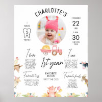 Moderner, rosa Traktor, Foto-Meilenstein