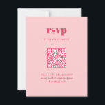 Moderner rosa Trendy Mix Match Wedding QR Code RSVP Karte<br><div class="desc">Die moderne Pink Trendy Mix Match Wedding QR Code RSVP Card ist mit modernen,  fett-modernen Farben kombiniert</div>