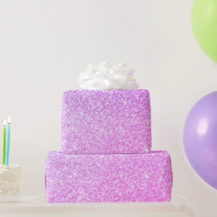 Moderner rosafarbener Glitzer Glitzern Personalisi Geschenkpapier