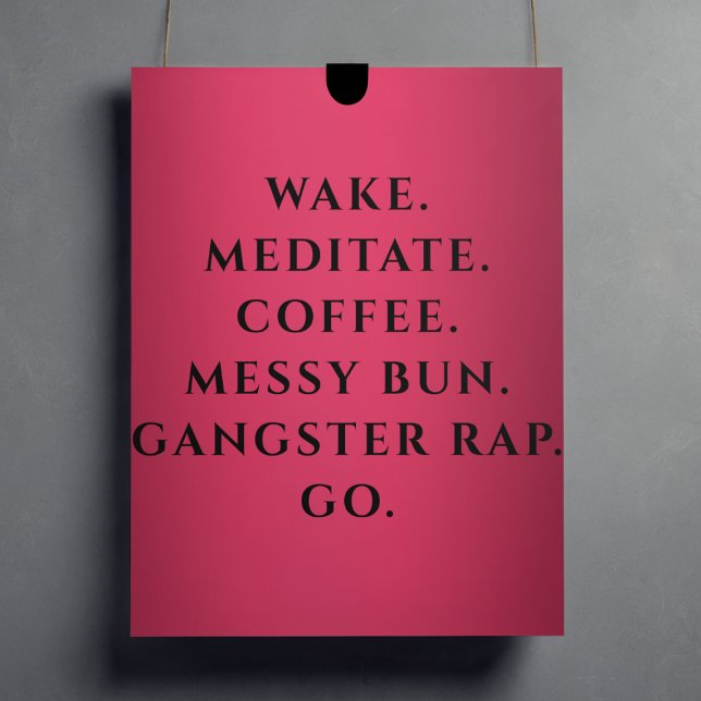 Moderner rosafarbener Kaffee und gesunder Bun fett Poster (Von Creator hochgeladen)