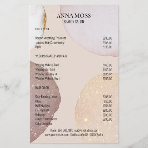 Moderner Rosegold-Glitter Flyer