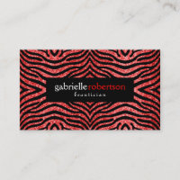 Moderner roter Glitzer mit schwarzem Zebradruck