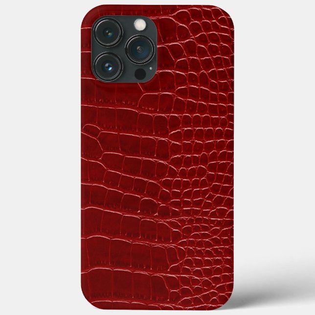 Moderner roter Krokodil Case-Mate iPhone Hülle (Rückseite)