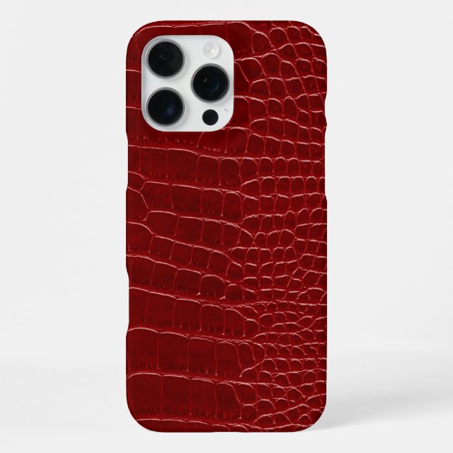 Moderner roter Krokodil iPhone Hülle (Rückseite)