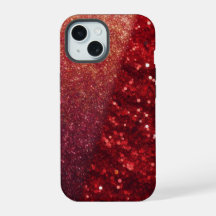 Moderner Roter Sparkle-Glitzer Telefonzelle / iPho